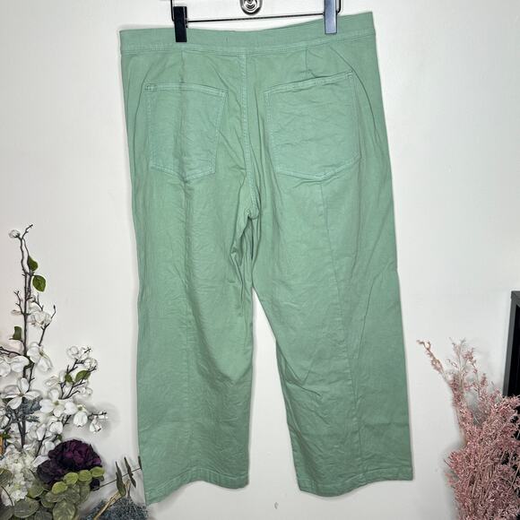 MADEWELL 2024 Emmett Wide-Leg Crop Pant Welt Pocket Pistachio Green Sz 33 {L19} - Picture 3 of 7